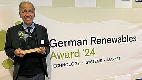 Mojib Latif bei der Preisverleihung zum German Renewables Award 2024