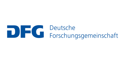 Logo der Deutschen Forschungsgemeinschaft als Wort-Bild-Marke: blaue Schrift auf weißem Grund