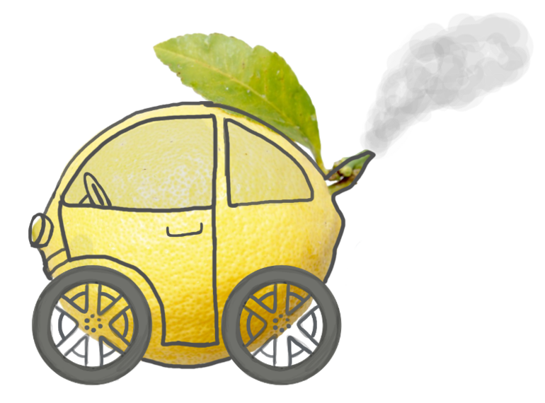 Das "Market for Lemons"-Modell beschreibt kein Obstgesch&auml;ft, sondern baut auf einem englischen Slang-Ausdruck auf: Im Englischen werden minderwertige Gebrauchtwagen als "Lemons" bezeichnet. 