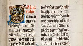 Seite aus Hamburgischem Schiffsrecht von 1201 