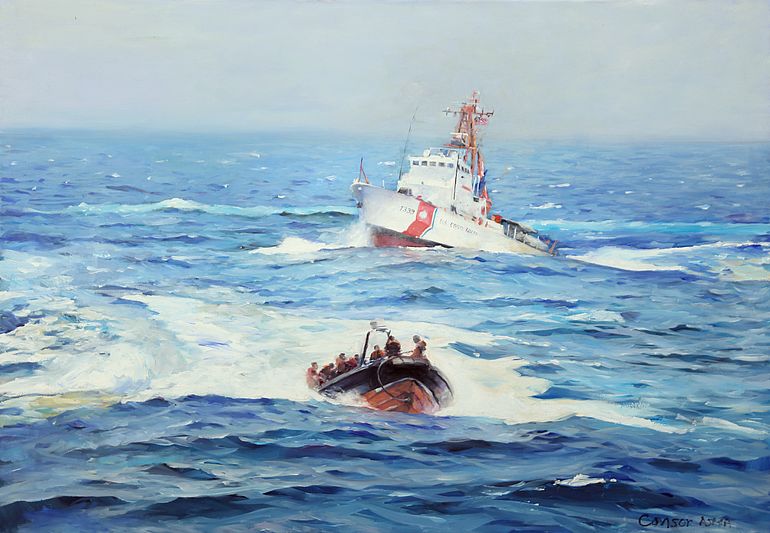 Flucht und Rettung (Coast Guard Art Program, James Consor, 2009)