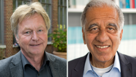 Portraits J&uuml;rgen O&szlig;enbr&uuml;gge und Mojib Latif als Collage