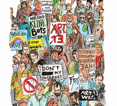 Illustration Von der Freiheit, global zu kommunizieren