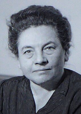 Ein Schwarz-weiß-Porträt von SPD-Politikerin Friederike Nadig