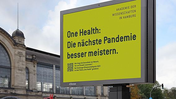 Plakat zu One Health am Dammtor
