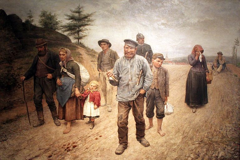 "Die Vertriebenen" Arbeitsmigration zu Zeiten der Industrialisierung im Deutschen Kaiserreich (Josef Rolletscheck, 1889)