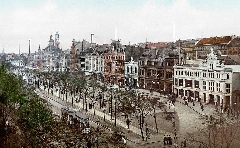 Hamburg St. Pauli, Spielbudenplatz (um 1900)