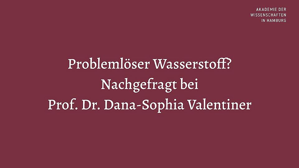 Probleml&ouml;ser Wasserstoff? Nachgefragt bei Prof. Dr. Dana-Sophia Valentiner