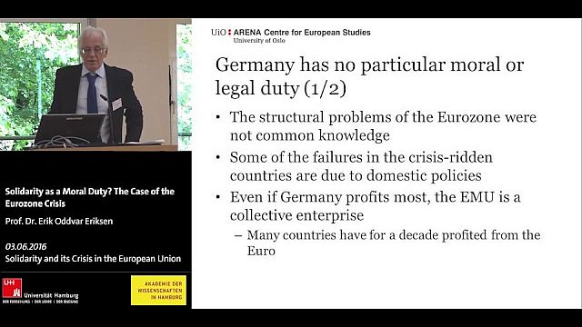 Solidarity as a Moral Duty? The Case of the Eurozone Crisis - Erik Oddvar Eriksen