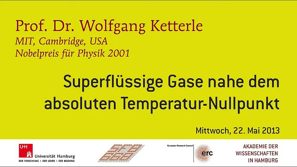 Otto Stern Symposium 2013 - Vortrag Wolfgang Ketterle
