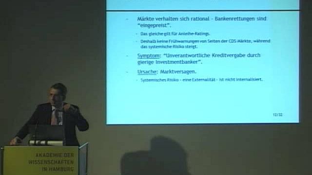 Lehren aus der Finanzmarktkrise und Probleme ihrer Umsetzung - Akademievorlesungen 2011