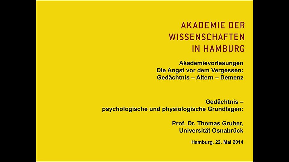 Gruber: "Ged&auml;chtnis - psychologische und physiologische Grundlagen"