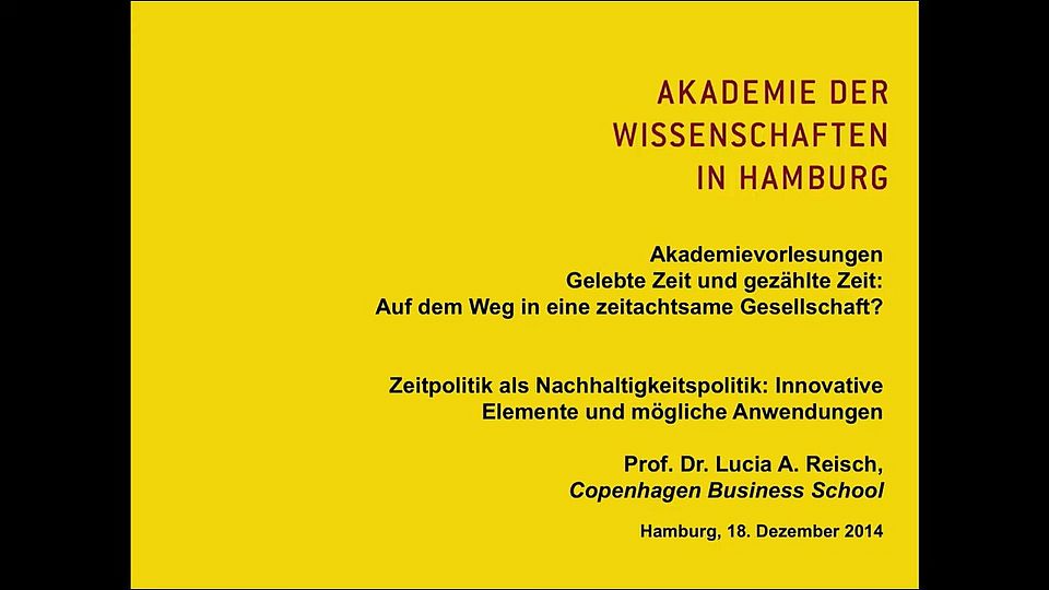 Reisch "Zeitpolitik als Nachhaltigkeitspolitik: Innovative Elemente und m&ouml;gliche Anwendungen"