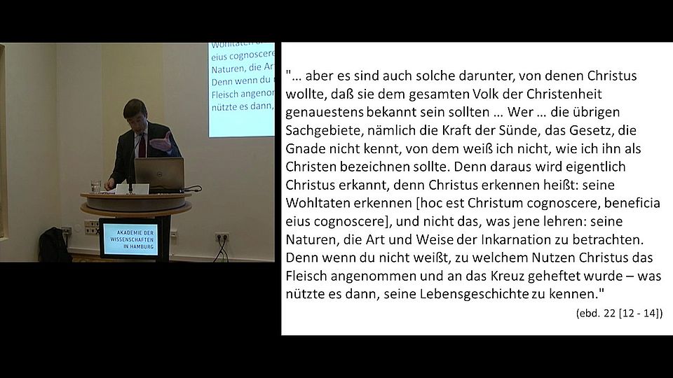 Akademievorlesung "Die Neuformulierung des christlichen Glaubens in der Reformation"