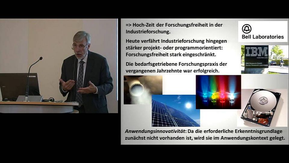 Prof. Martin Carrier "Forschungsfreiheit und Forschungsbedarf"